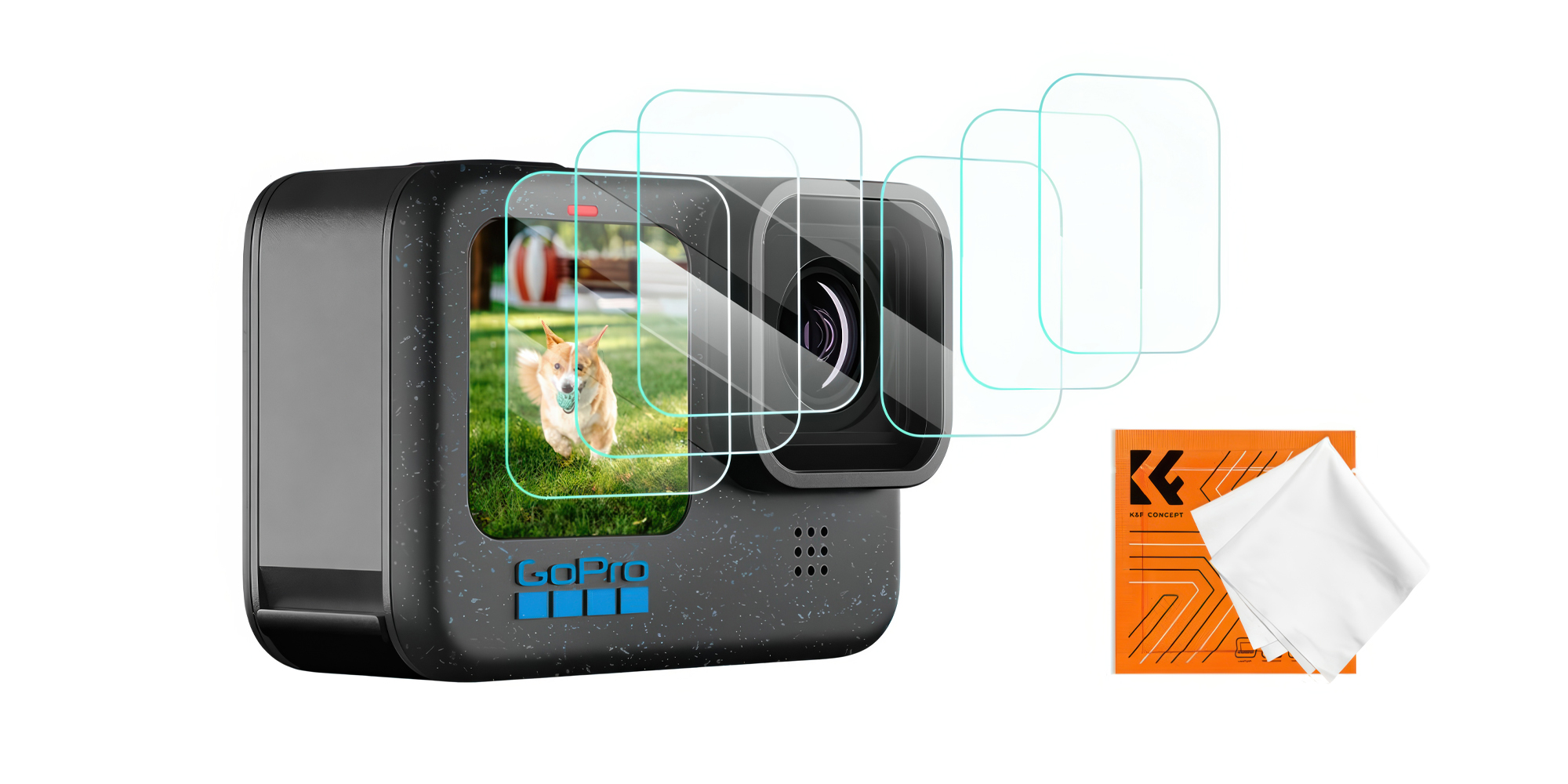 Zestaw osłon LCD K&F Concept do GoPro Hero 9 / 10 / 11 / 12 - Krystaliczna jakość obrazu bez kompromisów